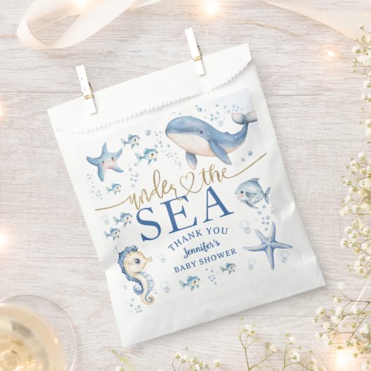 Onder De ZeeBaby Borrelnootjes Jongen Blauwe Oceaa Bedankzakje (Geknipt)
