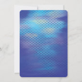 Onder de zeemeermaid Ocean Blue Iridescent Waterve Kaart (Achterkant)