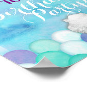 Onder de zeemeermin-schubben Welkom Tafelbord Poster (Hoek)