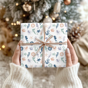 Onder de Zeemeermin Zeepaard Stervis Cadeaupapier