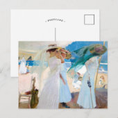 Onder de zonnescherm, Zarauz | Joaquín Sorolla Briefkaart (Voorkant / Achterkant)