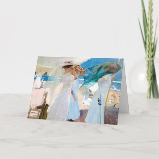 Onder de zonnescherm, Zarauz | Joaquín Sorolla Kaart (Voorkant)