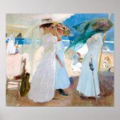 Onder de zonnescherm, Zarauz | Joaquín Sorolla Poster (Voorkant)