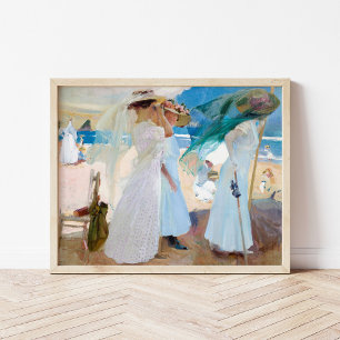 Onder de zonnescherm, Zarauz   Joaquín Sorolla Poster