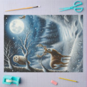 Onder de zonnewende is het Winter Woodland Tissuepapier (Craft)