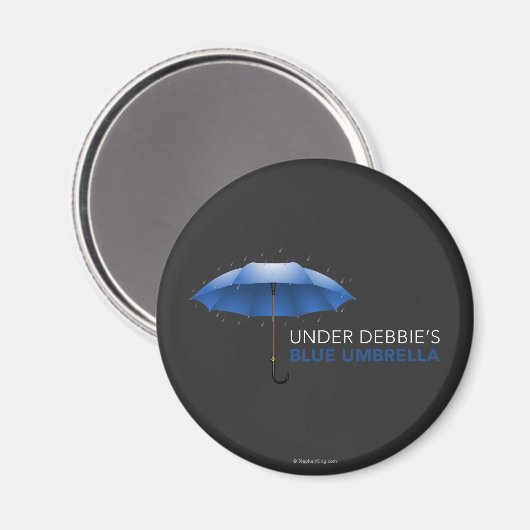 Onder Debbie's blauwe paraplu Magneet (Voorkant / Achterkant)