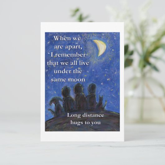 Onder dezelfde Moon Art Note Kaart (Staand voorkant)