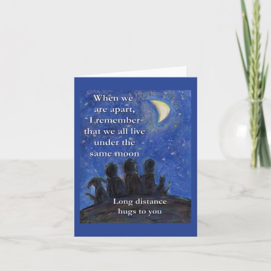 Onder dezelfde Moon Art Wenskaarten Bedankkaart (Voorkant)