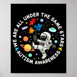 Onder dezelfde sterren Ruimte Autisme Bewustzijn Poster