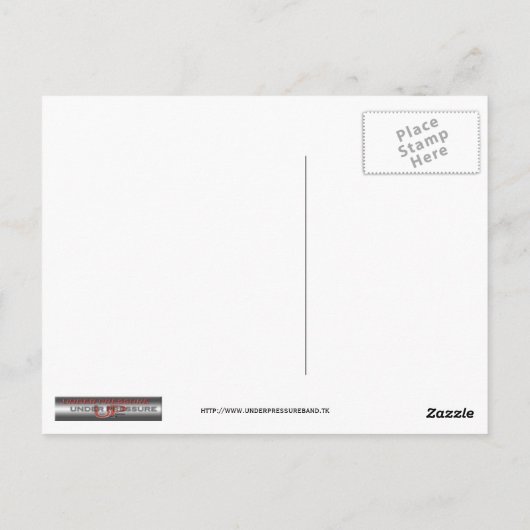 Onder druk ontkoppeld briefkaart (Achterkant)