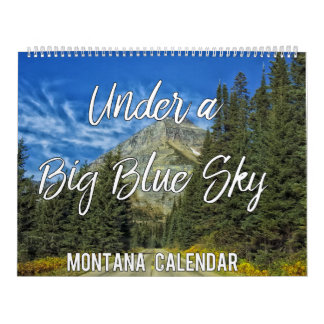 Onder een Big Blue Sky Montana Afbeeldingen Wall A Kalender
