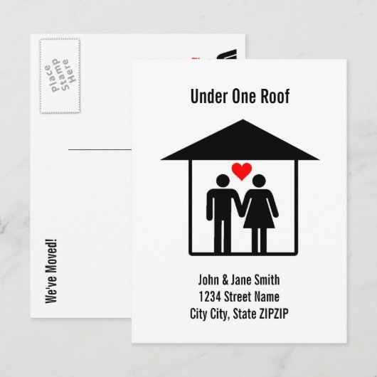 Onder één dak aankondigingskaart (Voorkant / Achterkant)