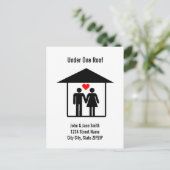 Onder één dak aankondigingskaart (Staand voorkant)