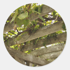 Onder een Luifel van Druiven Ronde Sticker