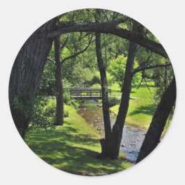 Onder een Luifel van Wilgen Ronde Sticker