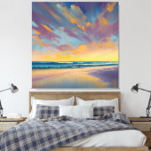"Onder een majestueuze hemel" Canvas Afdruk (Insitu (Slaapkamer))