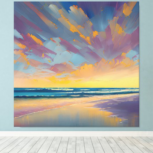 "Onder een majestueuze hemel" Canvas Afdruk (Insitu (Houten vloer))