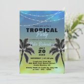 Onder een Zomerhemel Tropisch Verjaardagsfeest Kaart (Staand voorkant)