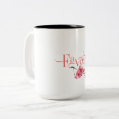 Onder Favoriete Tweekleurige Koffiemok (Voorkant links)