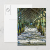 Onder Folly Beach Pier Briefkaart (Voorkant / Achterkant)