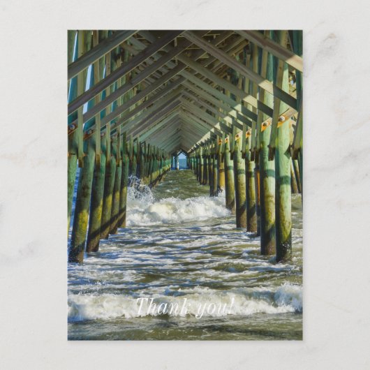 Onder Folly Beach Pier Briefkaart (Voorkant)