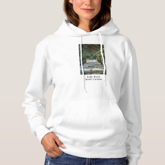 Onder Folly Beach pier Hoodie (Voorkant)