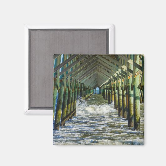 Onder Folly Beach pier Magneet (Voorkant / Achterkant)