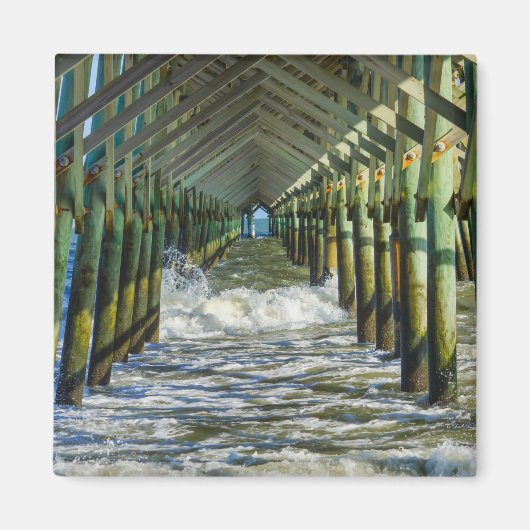 Onder Folly Beach pier Magneet (Voorkant)