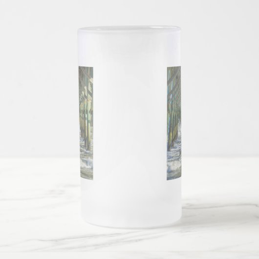 Onder Folly Beach pier Matglas Bierpul (Center)