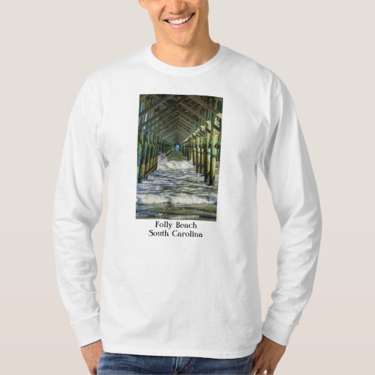 Onder Folly Beach pier T-shirt (Voorkant)