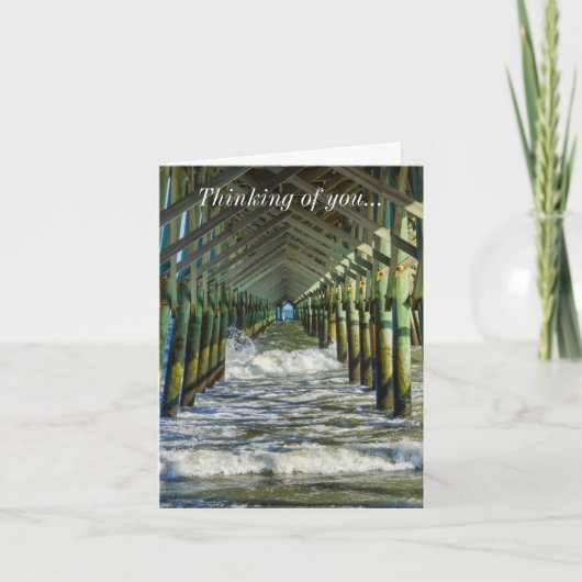 Onder Folly Beach Pier Thinking of You Kaart (Voorkant)