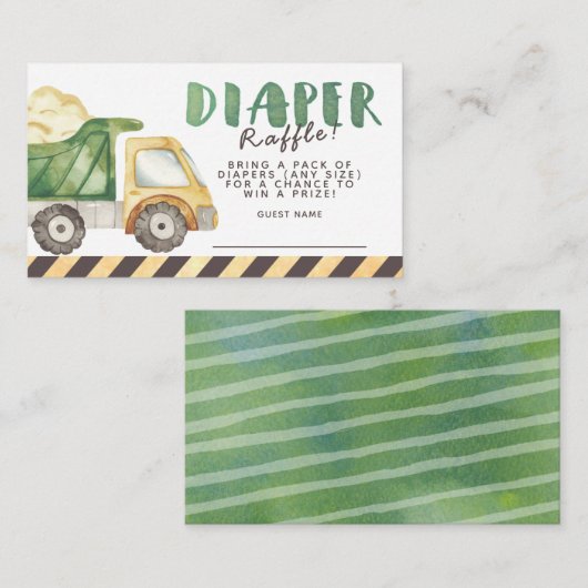 Onder geleide van een luier in de bouw informatiekaartje (Voorkant / Achterkant)