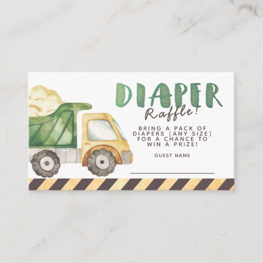 Onder geleide van een luier in de bouw informatiekaartje (Voorkant)