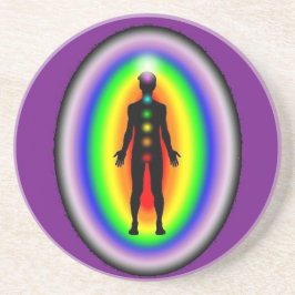 Onder glas Purificatie en rebellie Chakras Au Zandsteen Onderzetter