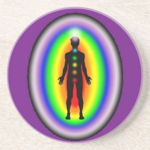 Onder glas Purificatie en rebellie Chakras Au Zandsteen Onderzetter