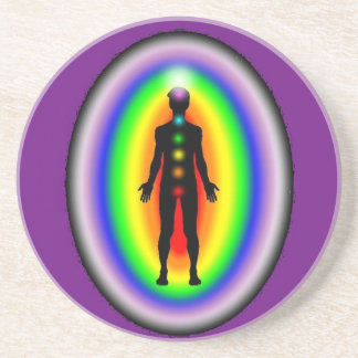 Onder glas Purificatie en rebellie Chakras Au Zandsteen Onderzetter