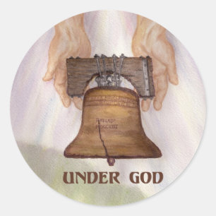 Onder God 1 Ronde Sticker