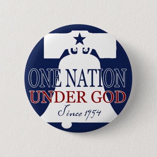Onder God sinds 1954 Ronde Button 5,7 Cm (Voorkant)