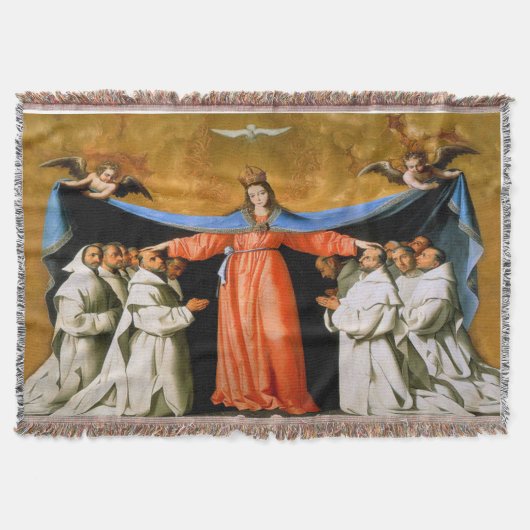 Onder haar mantel Maagd Mary Heilige Geest Blanket Deken (Voorkant)