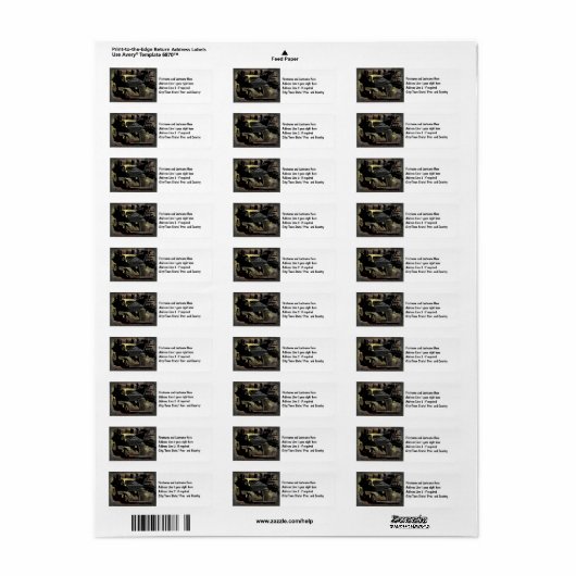 Onder haar motorkap - Grunge Car Art Etiket (Full Sheet)