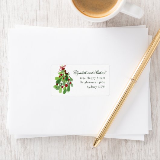 Onder het adres Mistletoe kerstbruiloft Etiket (Insitu)