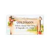 Onder het Adres van de Terugkeer Chuppah Etiket (Voorkant)