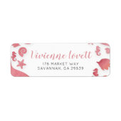 Onder het Adres van de Terugkeer van het Zee Merma Etiket (Voorkant)