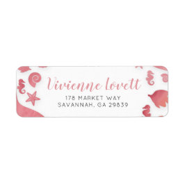 Onder het Adres van de Terugkeer van het Zee Merma Etiket