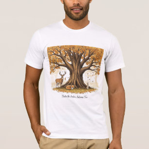Onder het Amberkleurige Herfstboom Bosdieren T-shirt