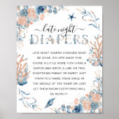 Onder het Baby shower "Late Night Diaper" van het  Poster (Voorkant)
