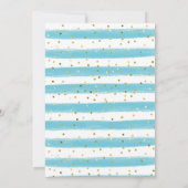 Onder het Baby shower van de Waterverf van de Zee  Kaart (Achterkant)