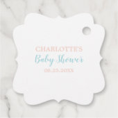 Onder het Baby shower van de Zee Bedankjes Labels (Achterkant)