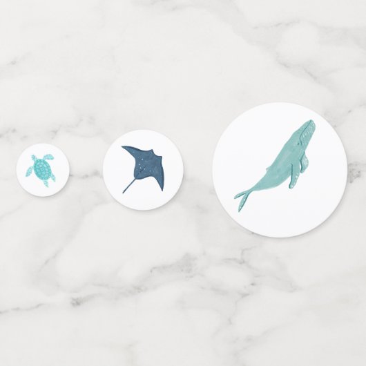 Onder het Baby shower van de Zee Confetti (Achterkanten)