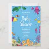 Onder het Baby shower van de Zee Kaart (Voorkant)